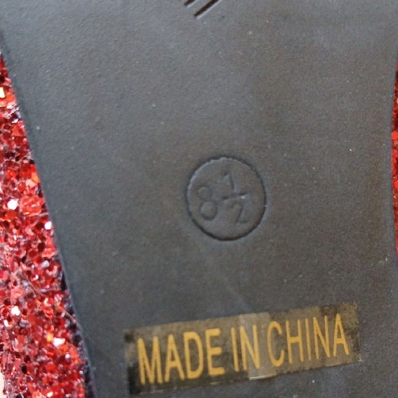 Very Fine COMPETITIVE DANCER Ruby Red Sparkle‎ DANCE SHOES 8.5 NWOT - Picture 5 of 6